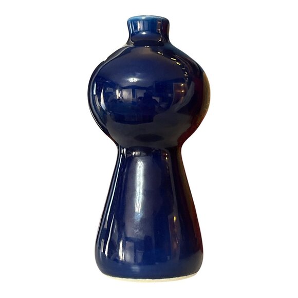 Pastis & Co. Cassis Provence France Blue Ceramic Vase Bottle 6x3 - Picture 2 of 4